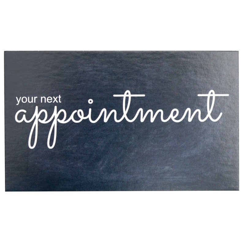 RXBC2011 Appointment Reminder Cards Pack of 100 Chalkboard Black and White - Image 2